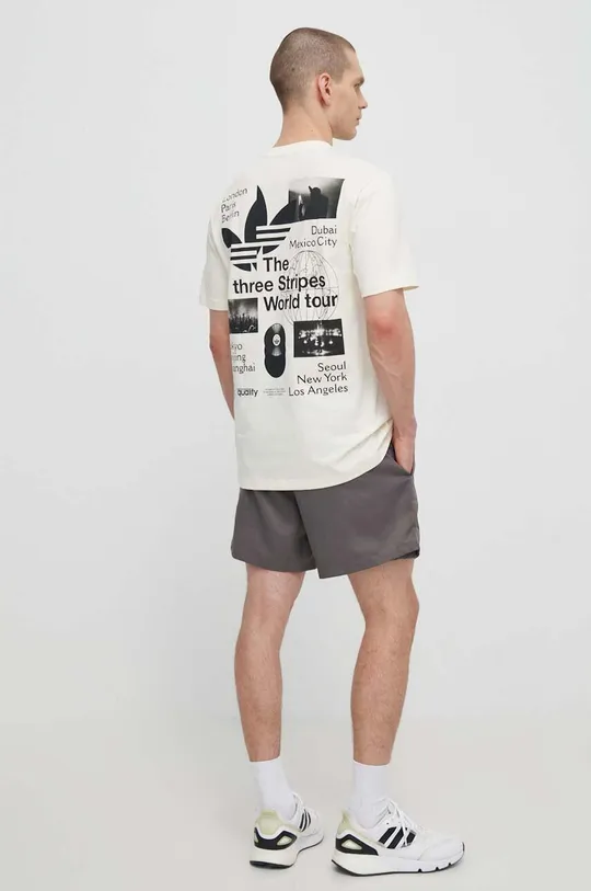 бежевий Бавовняна футболка adidas Originals Чоловічий