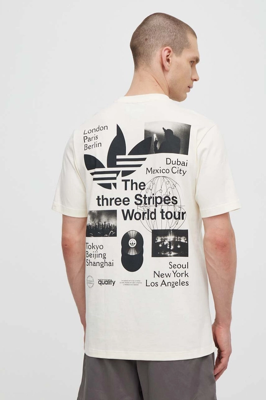 beige adidas Originals t-shirt in cotone