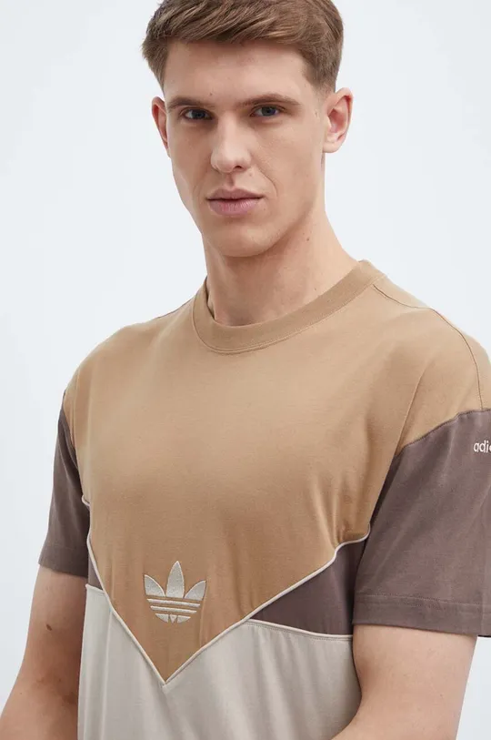коричневый Хлопковая футболка adidas Originals