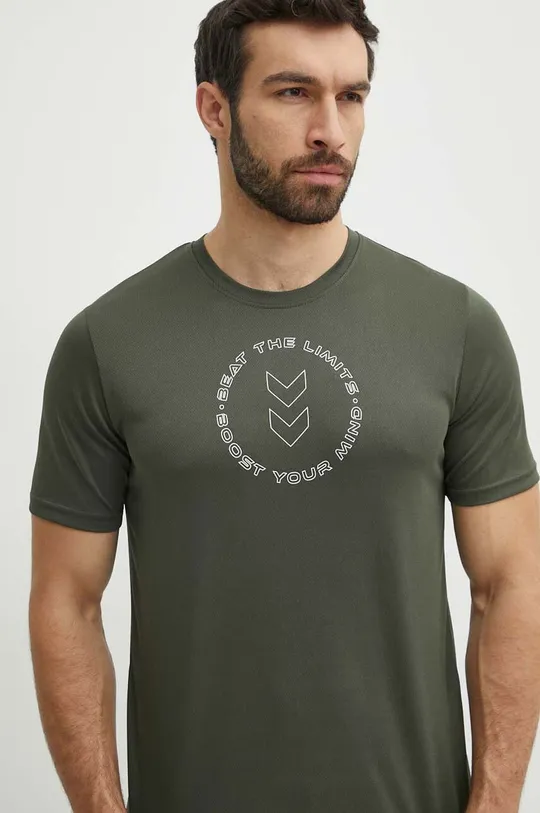 zielony Hummel t-shirt treningowy Boost Męski