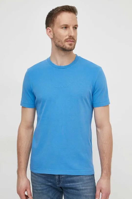 Βαμβακερό μπλουζάκι Liu Jo μπλε