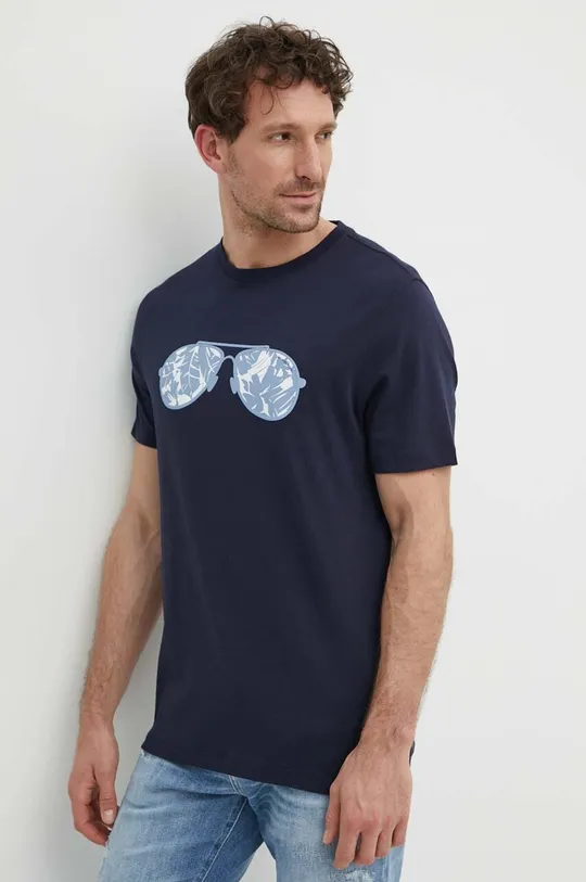 σκούρο μπλε Βαμβακερό μπλουζάκι Michael Kors Ανδρικά