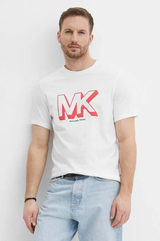білий Бавовняна футболка Michael Kors Чоловічий