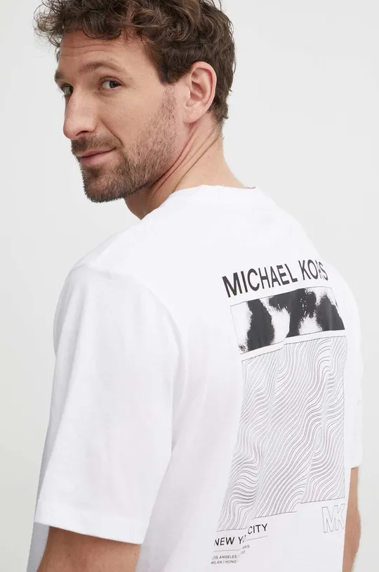 bela Bombažna kratka majica Michael Kors