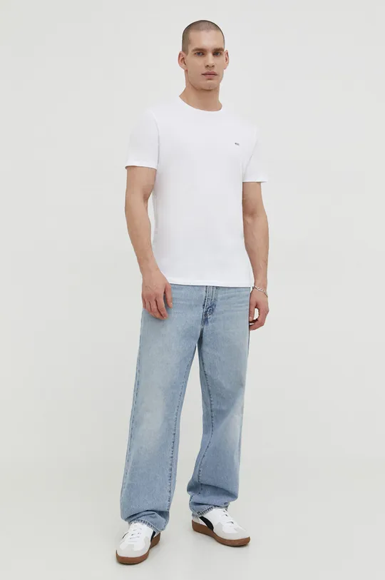 Diesel t-shirt bawełniany 3-pack biały