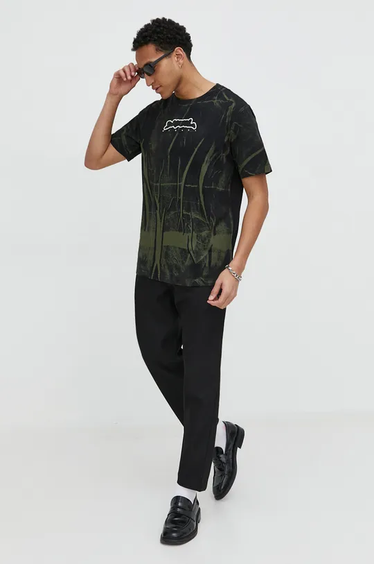 Diesel t-shirt bawełniany czarny