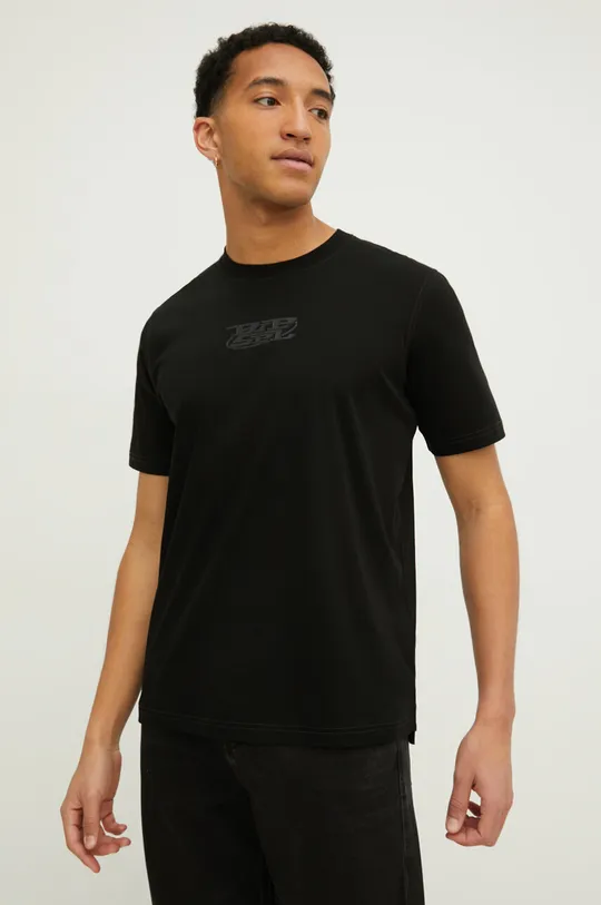 czarny Diesel t-shirt bawełniany