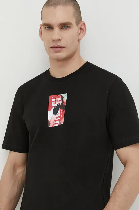 nero Diesel t-shirt in cotone Uomo