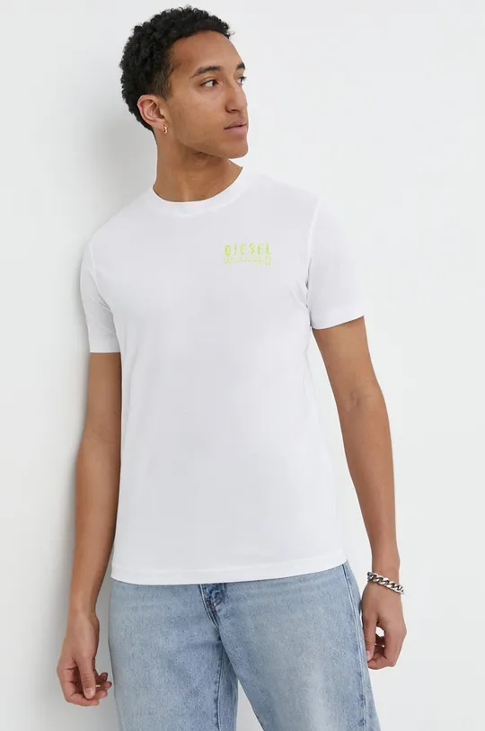 bianco Diesel t-shirt in cotone Uomo
