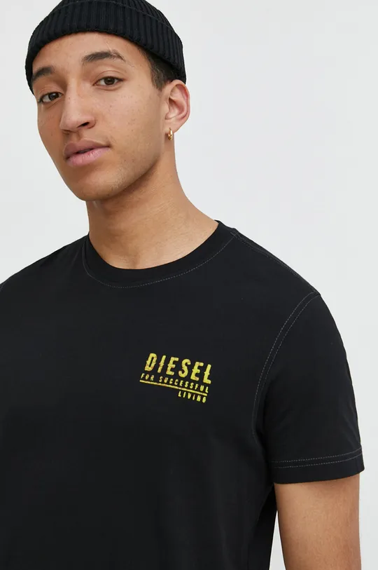 чорний Бавовняна футболка Diesel