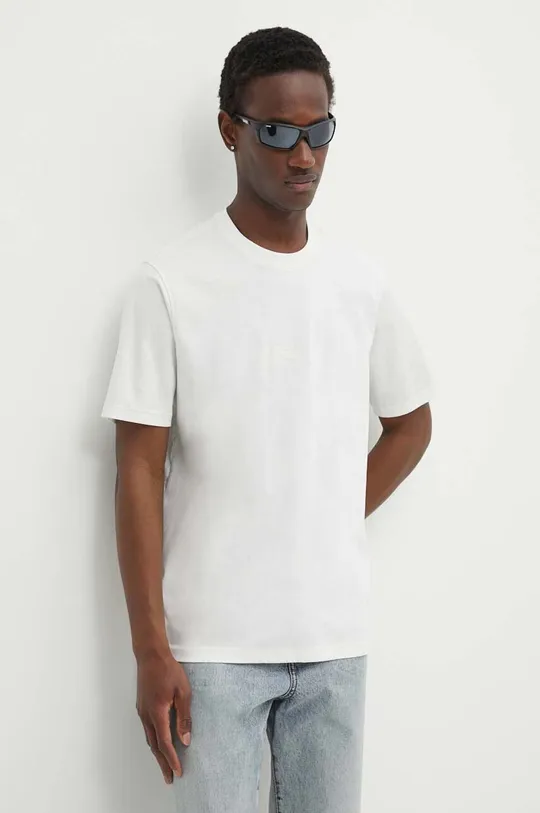 biela Bavlnené tričko Diesel T-MUST-SLITS-N2 Pánsky