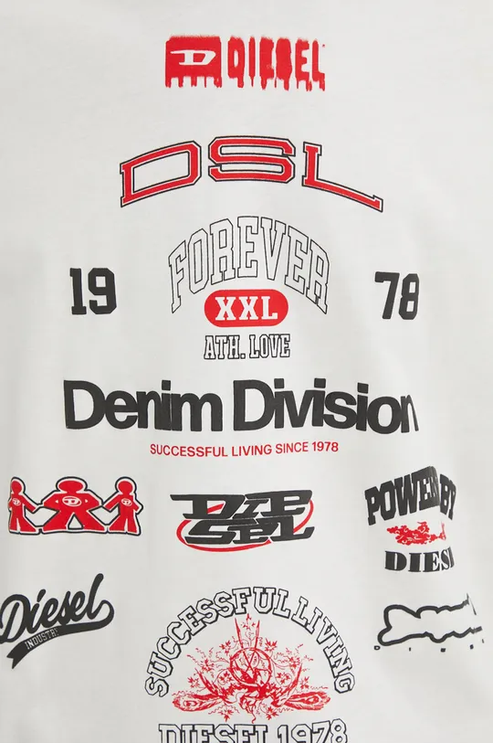 beżowy Diesel t-shirt bawełniany T-JUST-N14