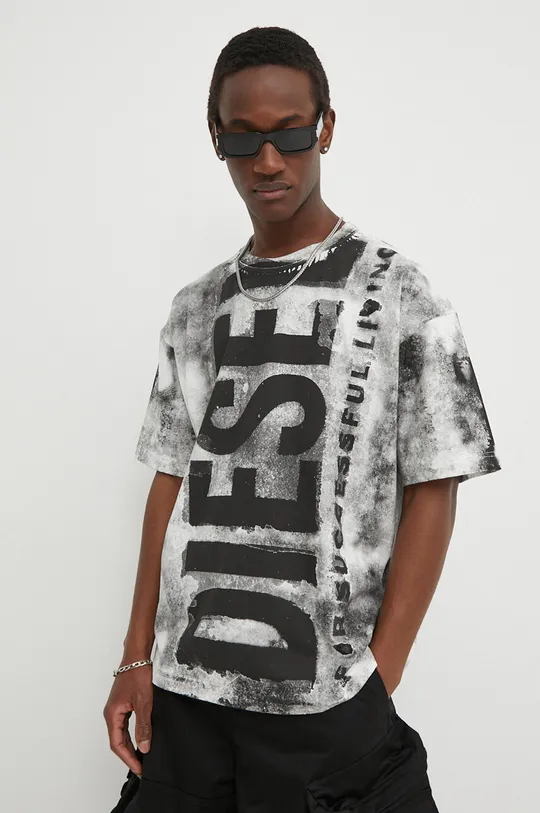 czarny Diesel t-shirt bawełniany T-BOXT-BISC