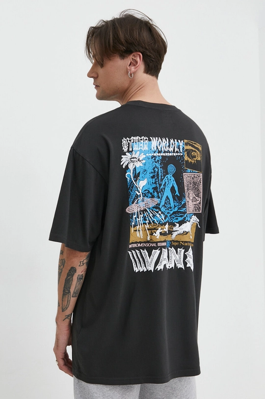 szary Vans t-shirt bawełniany Męski