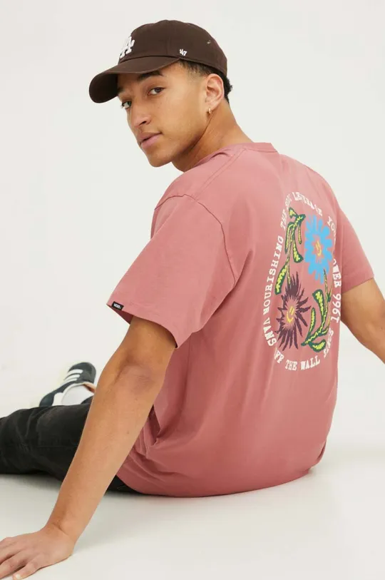 roza Bombažna kratka majica Vans