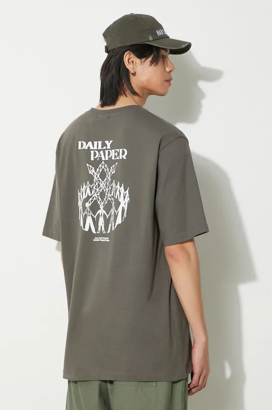 verde Daily Paper t-shirt in cotone Hand In Hand SS Uomo