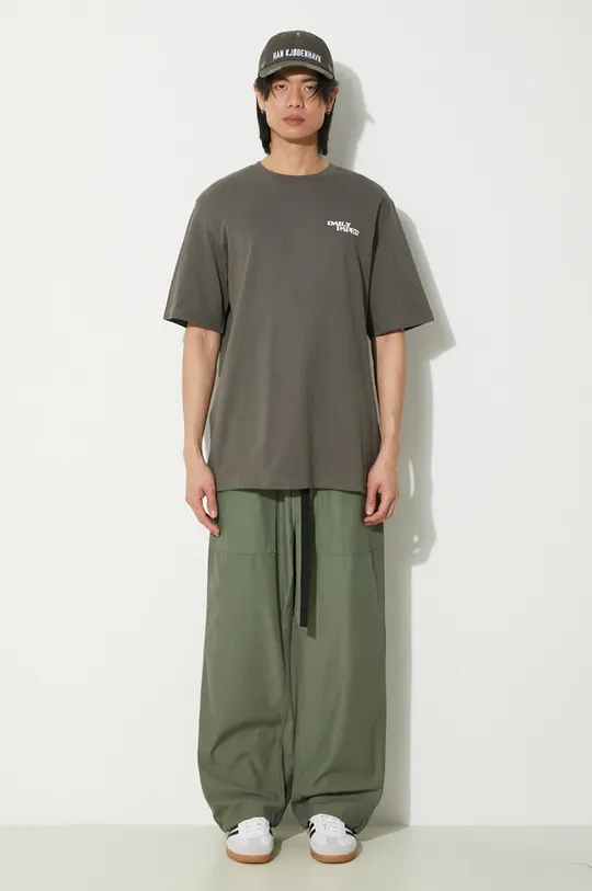 Daily Paper t-shirt in cotone Hand In Hand SS verde