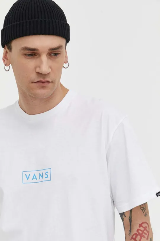 biały Vans t-shirt bawełniany