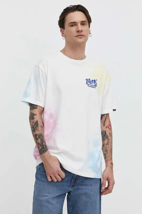 biały Vans t-shirt bawełniany Męski