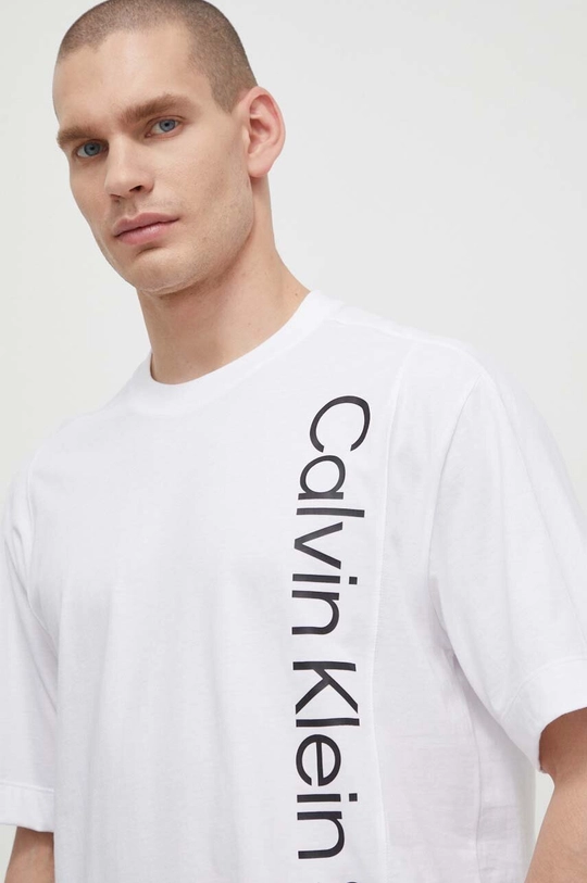 biały Calvin Klein Performance t-shirt bawełniany