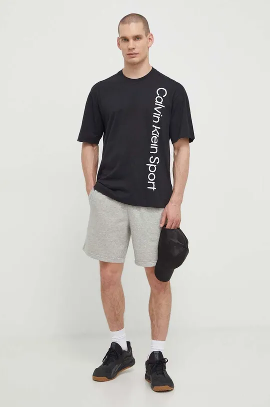 Бавовняна футболка Calvin Klein Performance чорний