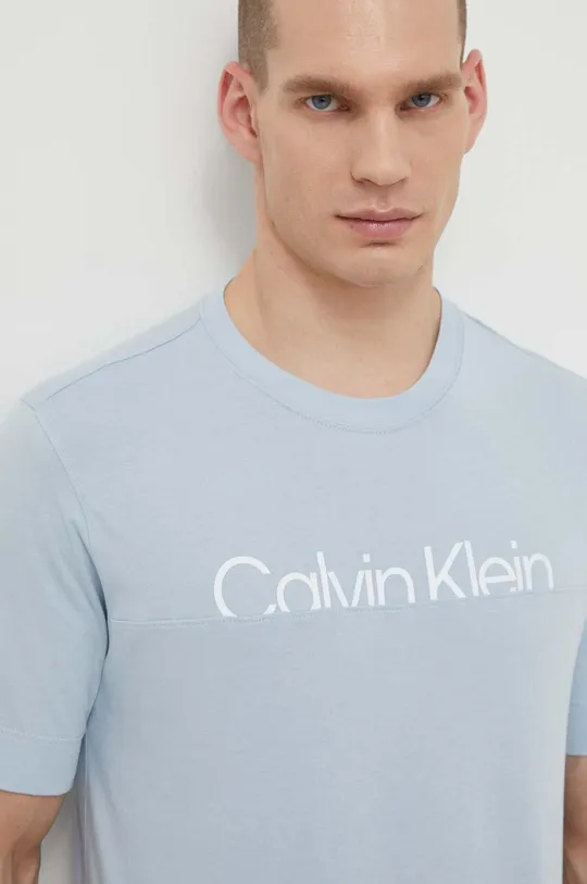 μπλε Μπλουζάκι Calvin Klein Performance Ανδρικά