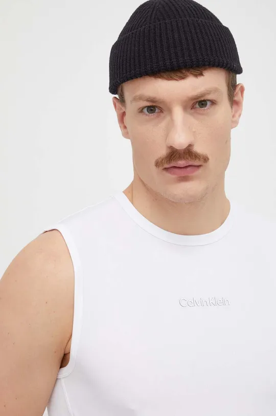 biela Tréningové tričko Calvin Klein Performance Pánsky