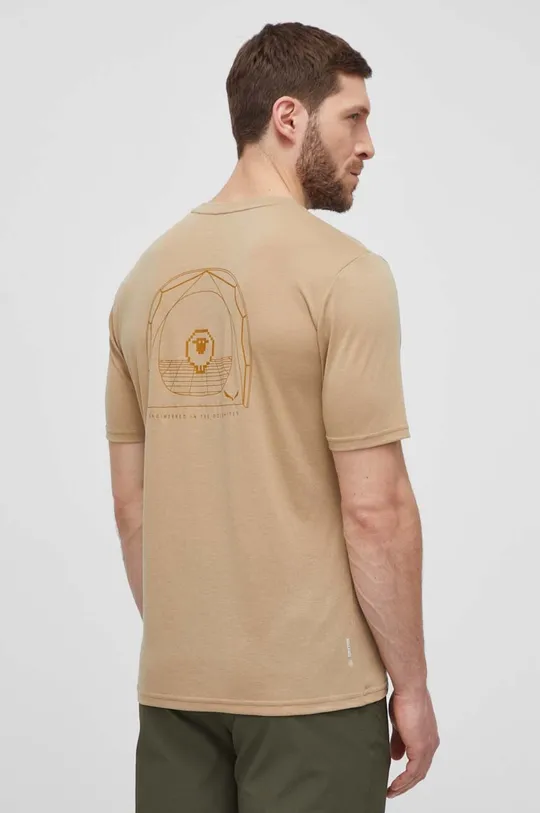 бежевый Спортивная футболка Salewa Eagle Sheep Camp Dry Мужской