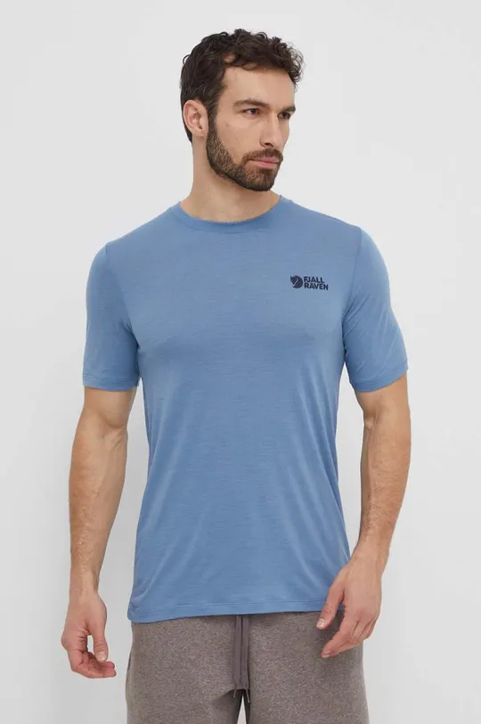 блакитний Вовняна футболка Fjallraven Abisko Wool Logo
