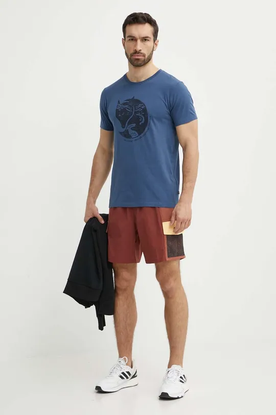 Fjallraven pamut póló Arctic Fox T-shirt kék