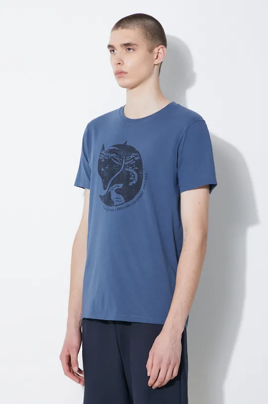 modrá Bavlněné tričko Fjallraven Arctic Fox T-shirt