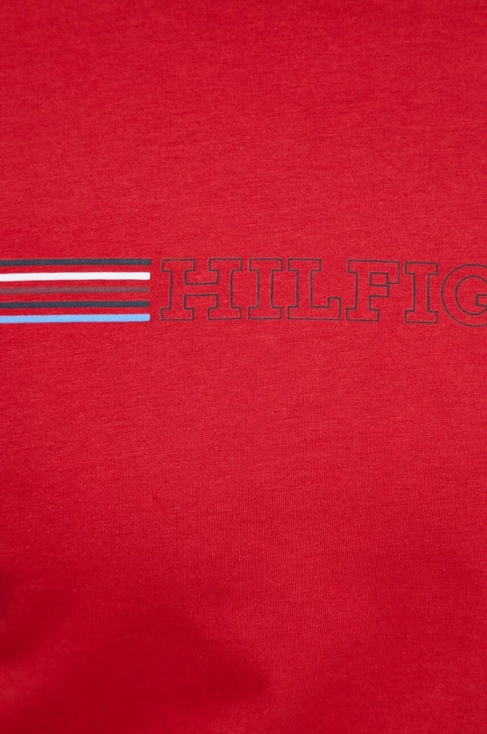 czerwony Tommy Hilfiger t-shirt bawełniany