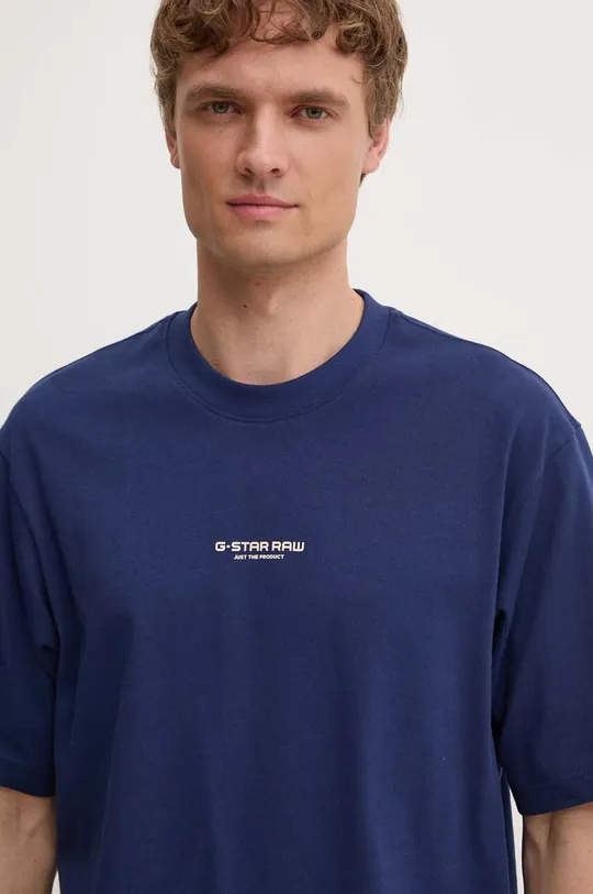 Бавовняна футболка G-Star Raw блакитний D24780.C336