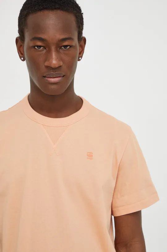 oranžová Bavlnené tričko G-Star Raw