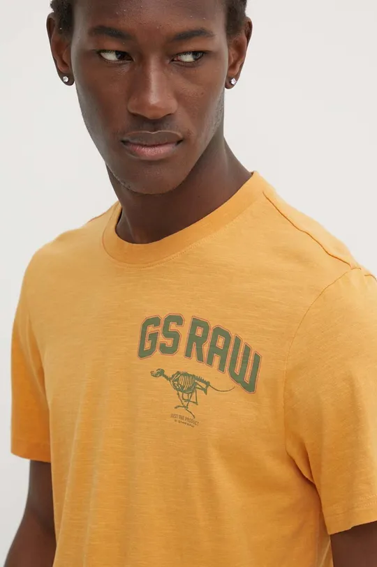 pomarańczowy G-Star Raw t-shirt bawełniany