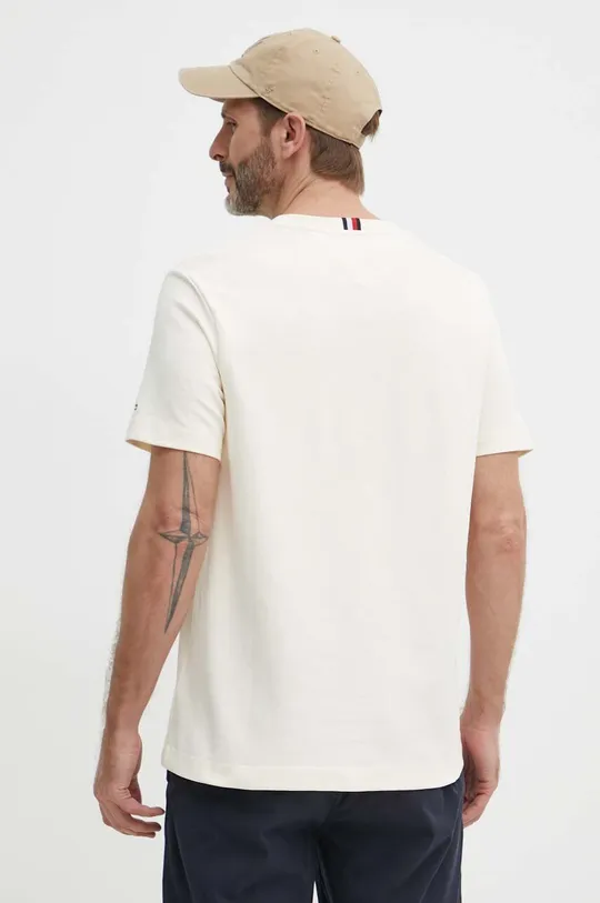 beżowy Tommy Hilfiger t-shirt bawełniany