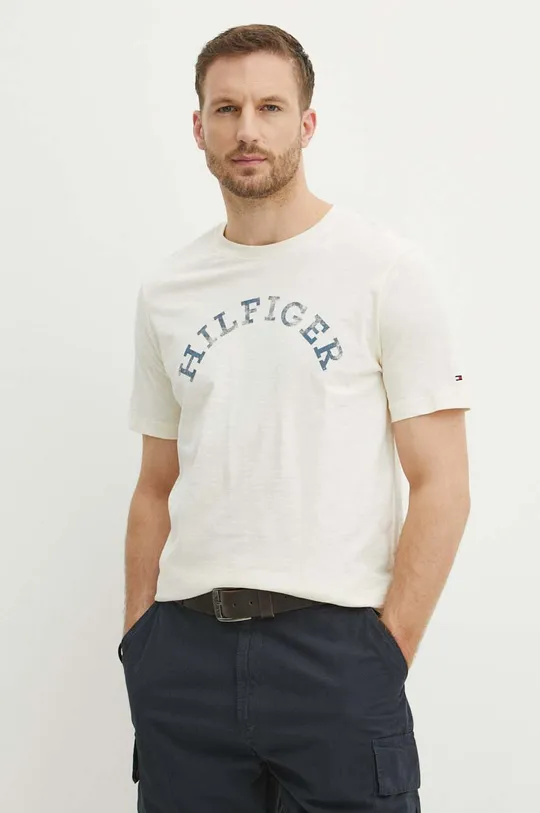 beige Tommy Hilfiger t-shirt in cotone