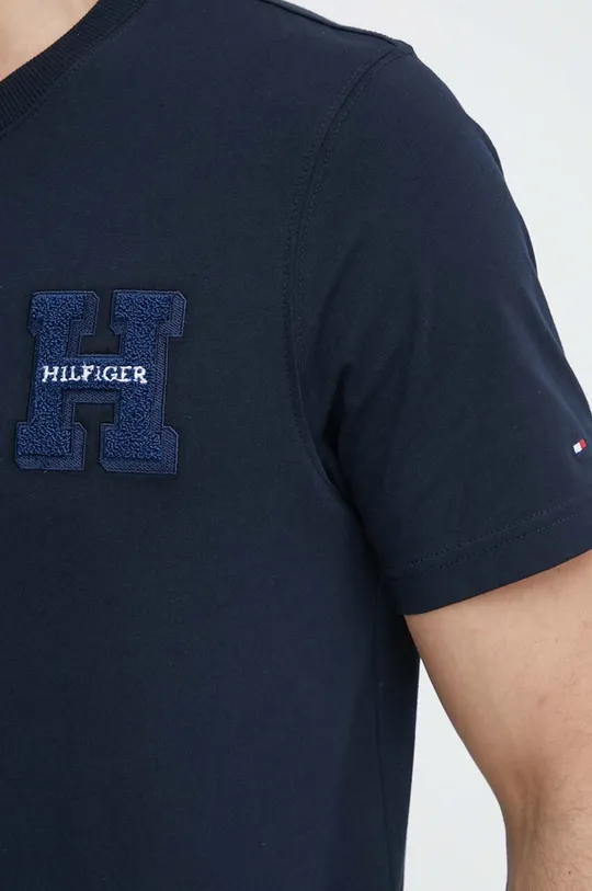 σκούρο μπλε Βαμβακερό μπλουζάκι Tommy Hilfiger