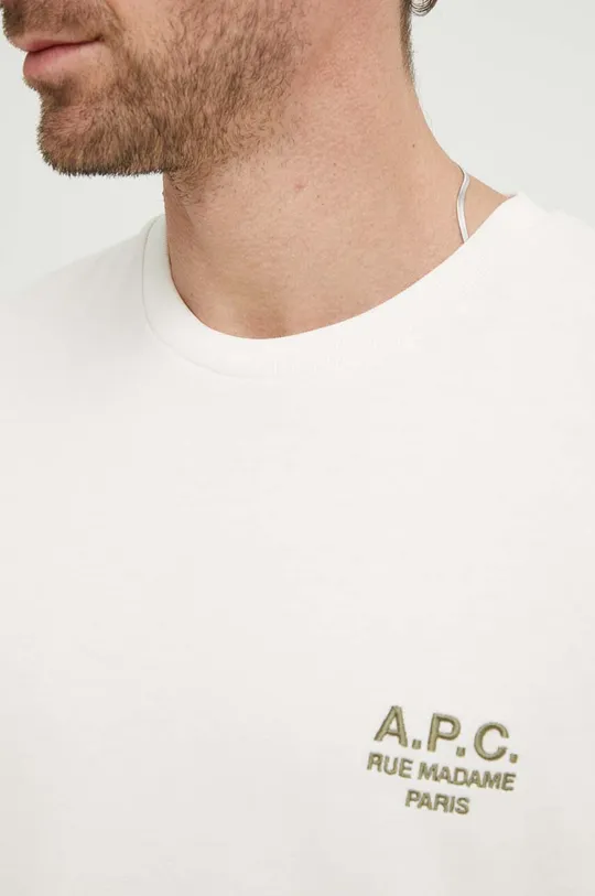 Bavlnené tričko A.P.C. T-Shirt New Raymond Pánsky