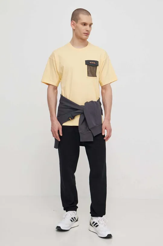 Columbia t-shirt bawełniany Painted Peak żółty