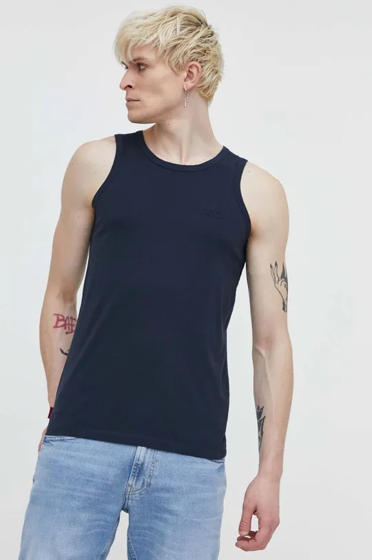 blu navy Superdry t-shirt in cotone