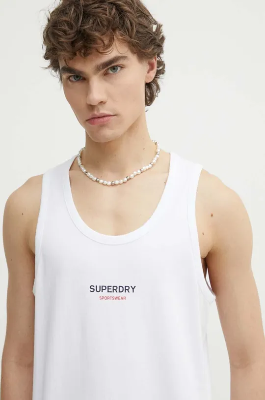 bianco Superdry t-shirt in cotone