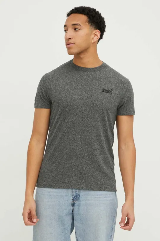 szary Superdry t-shirt bawełniany