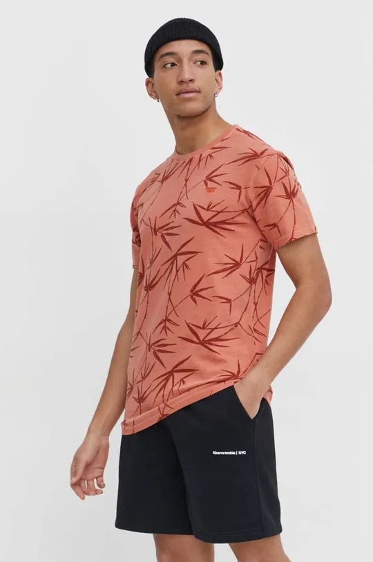 pomarańczowy Superdry t-shirt bawełniany Męski