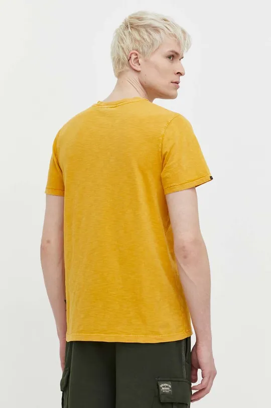 Хлопковая футболка Superdry жёлтый