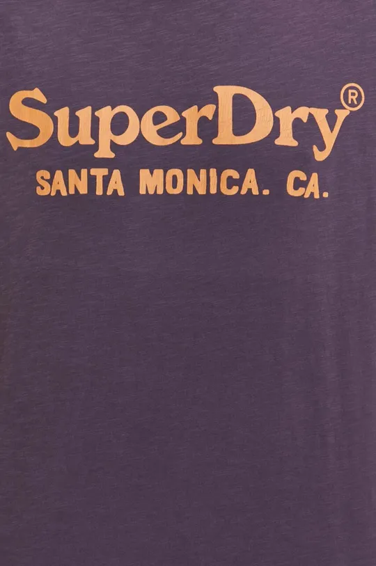 vijolična Bombažna kratka majica Superdry