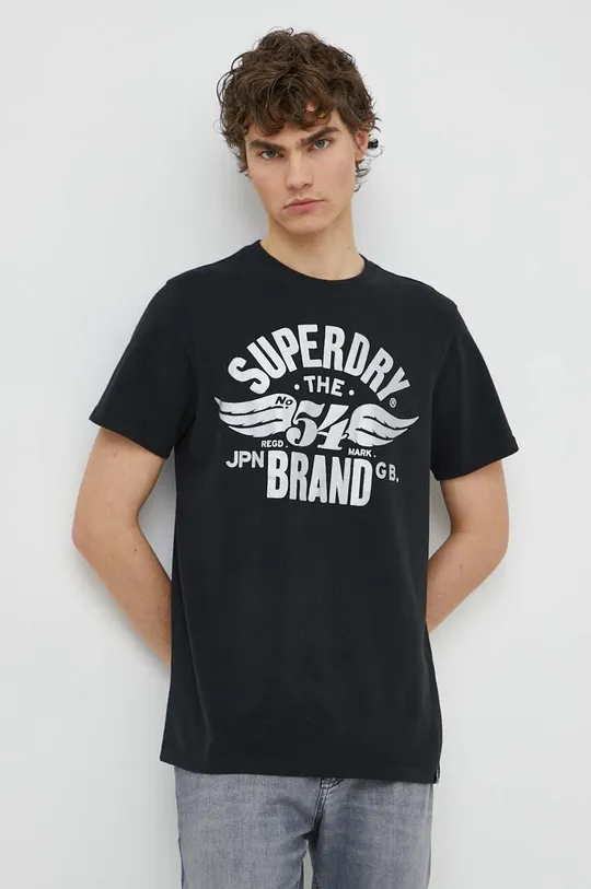 czarny Superdry t-shirt Męski