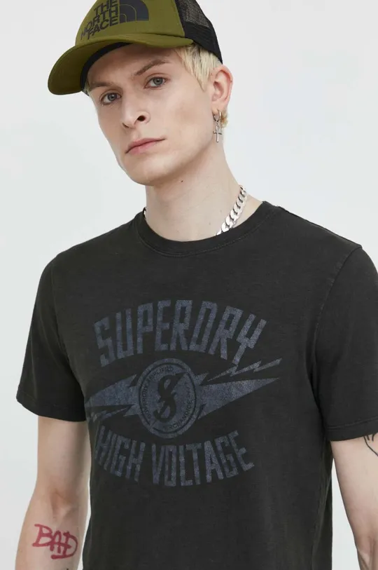 nero Superdry t-shirt in cotone Uomo
