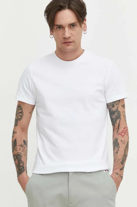 biały Superdry t-shirt bawełniany Męski