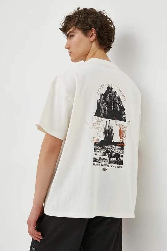 beżowy Dickies t-shirt bawełniany PEARISBURG TEE SS Męski